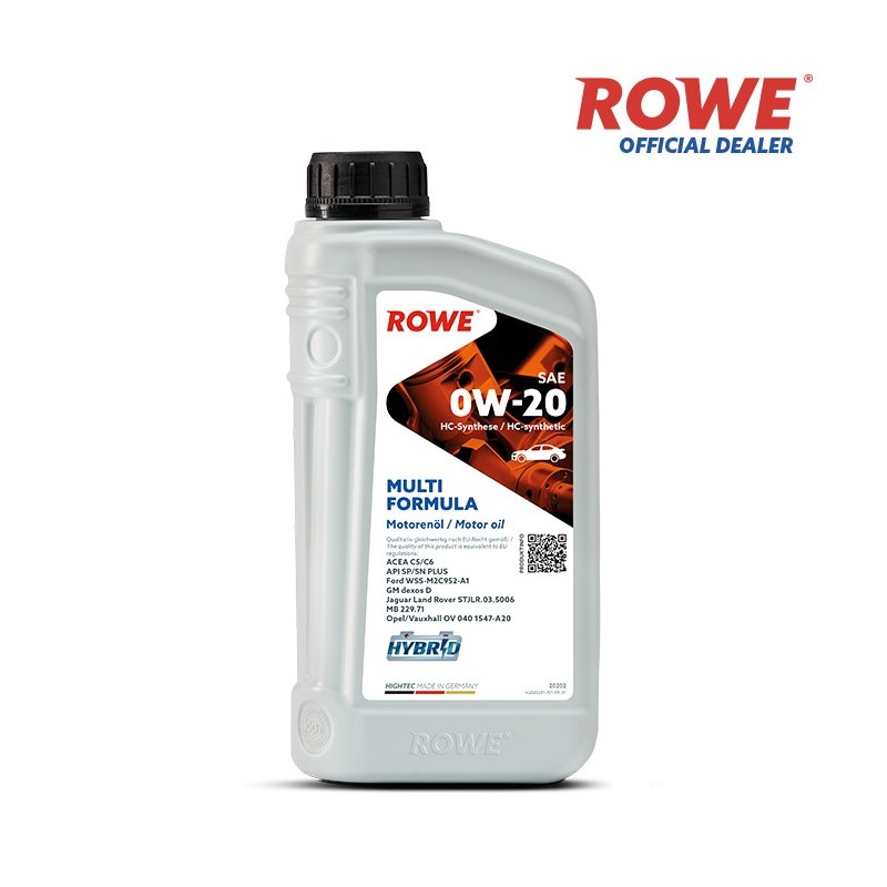 ROWE HIGHTEC MULTI FORMULA 0W-20 – OLIO MOTORE PER VETTURE EURO 6 ED IBRIDE